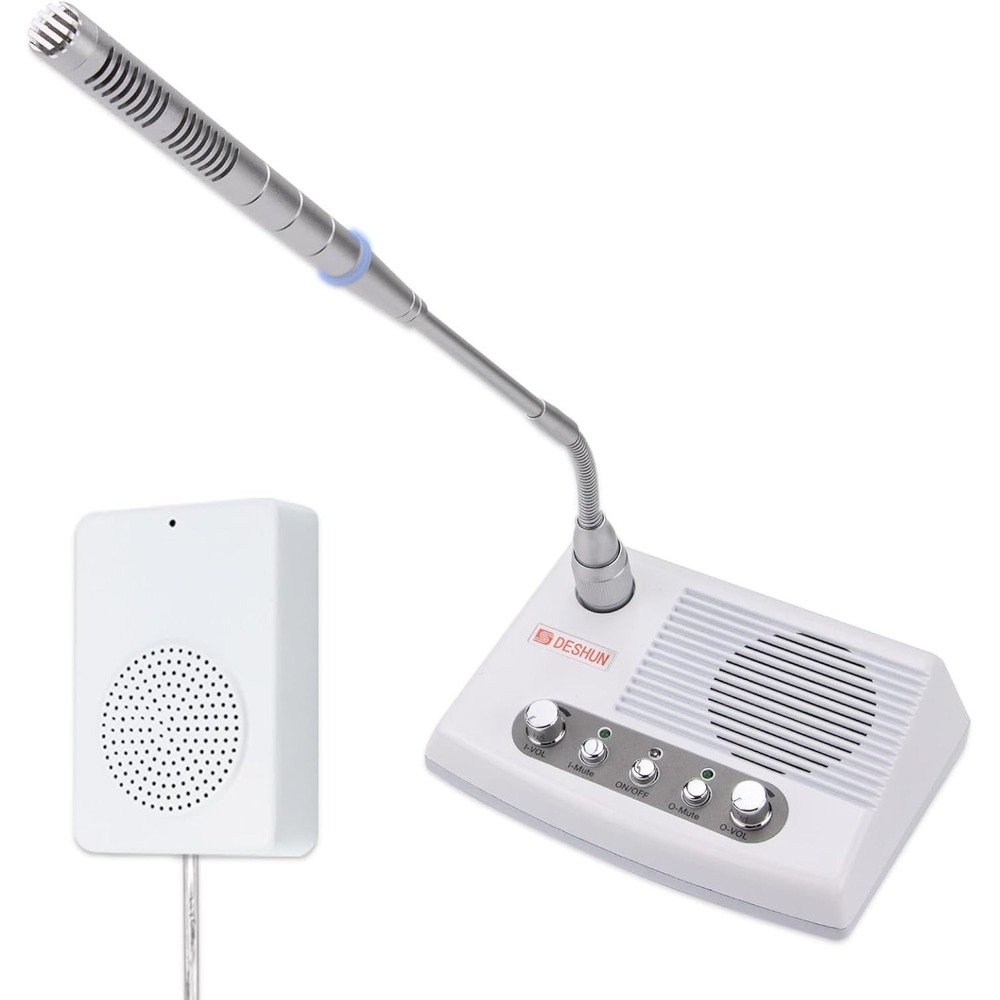 DESHUN DS-989 Window Intercom System Full Duplex Speaker for Office Bank Store